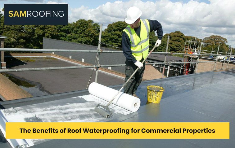 Commercial roof waterproofing installation to prevent leaks